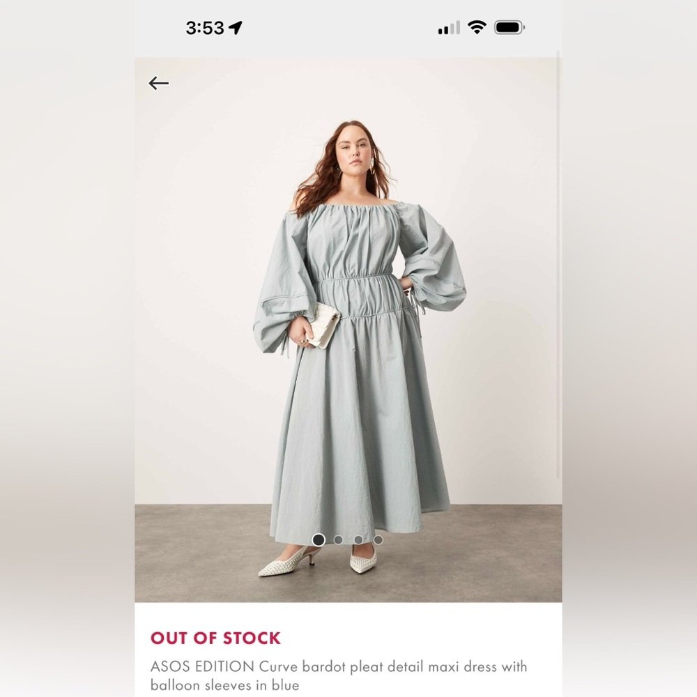 ASOS Curve Bardot Dress - Size 18